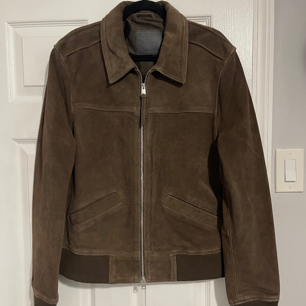 Allsaints Halcrow Suede jacket - size XXL/ slim fit - NEW without tag